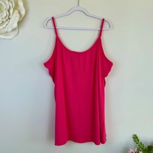 TORRID Honeysuckle Pink Ribbed Scoop Neck Cami Tank Top NWT / Plus 6X - 30